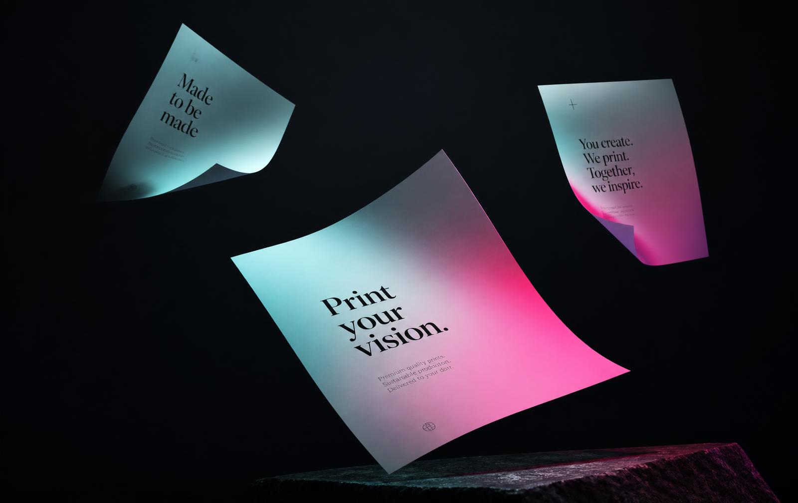 Abstract dark visual representing the drukuai.lv website, built with Angular and Spring Boot